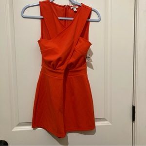 Bar III IP Anema Ipanema Romper color Orange Pepper Red size 0 XS BRAND NEW TAG